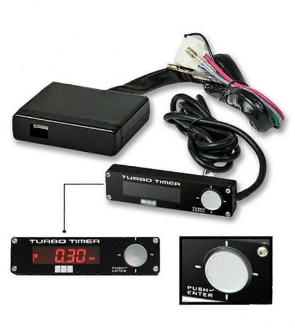 Typ 0 Racing Bil Turbo Timer Vit/Röd/Blå Digital LED-Display 41001-AK009 med LOGO