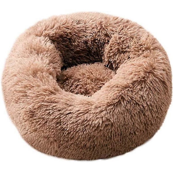 Modern Mjuk Plysch Rund Djurbädd för Katter eller Små Hundar, Mini Medium Storlek Hund Katt Bädd Självvärmande Höst Vinter Inomhus Snooze Sovande Mysig Kitty Ted