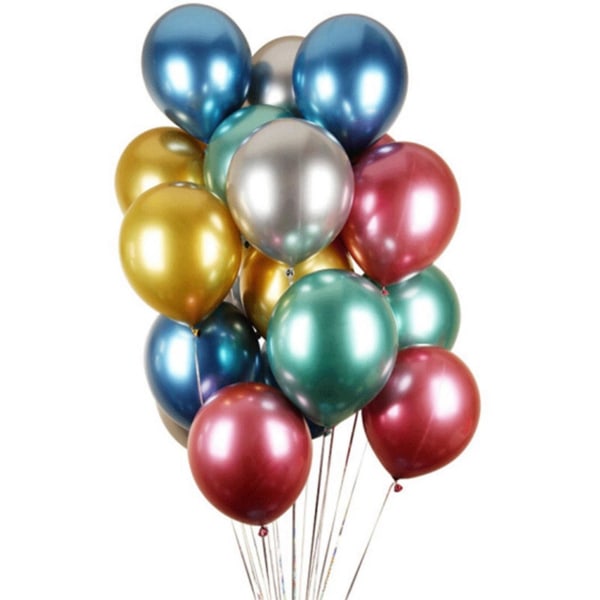 200 stk 10 tommer metalliske lateksballonger Tykk krom blank metall perleballongballong til fest desember