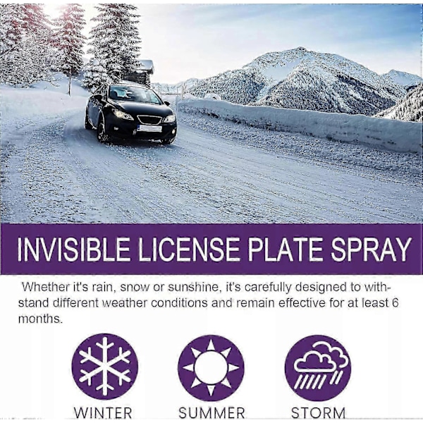 Usynlig Nummerpladespray, Nummerplade Reflekterende Spray