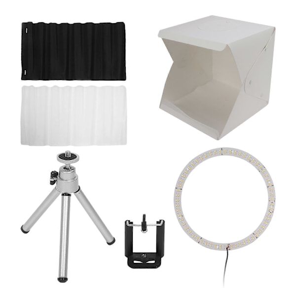 Fotostudio Ljusbox Bakgrundsduk Stativ Portabel Vikbar Mini Fotostudio Kit YEMAA