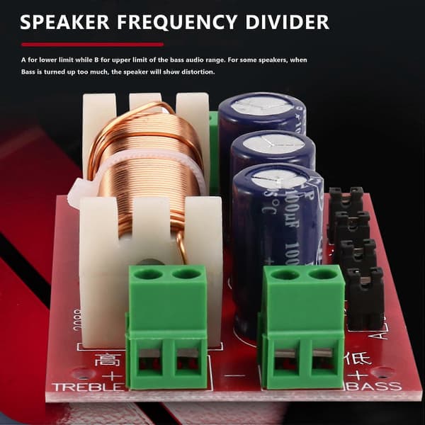 YLY-2088 Lydfrekvensdeler 400W Justerbar 2-veis Delefilter Fulltone Diskant Bass Fre