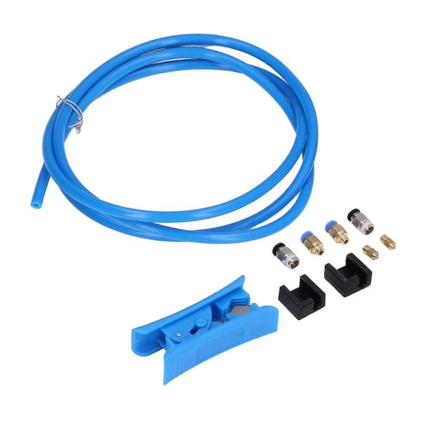 PTFE Slange 3D Printer Filament Slange 2mm ID 4mm OD Sæt Kit med Skærer til Ender 3