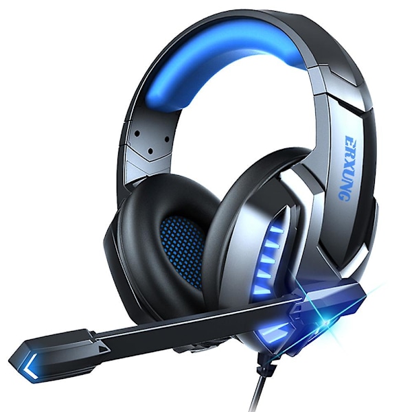 Gaming Headset, Over-ear Gaming Headphones With Noise Canceling Mic, Stereo Bass Surround Sound, Led Light, Soft Memory Earmuffs Ps4 Gaming Headset Co