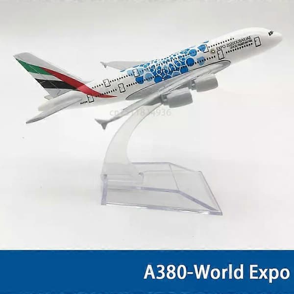 6 tommer 15 CM A380 A350 A330 A320 Concorde Støbt Flymodel Til Gaveindsamling A380 World Expo