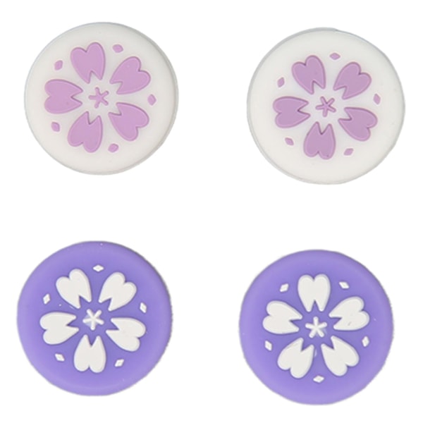 4 stk. Thumb Grip Caps til Switch Blød silikone Forebyg Slip Udskiftning Joystick Caps Thumb Stick Caps til Switch Lite Lilla