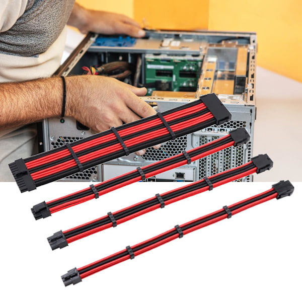 Virtapidennytysjohto Ammattimainen Nylonpunottu 30cm ATX 24Pin 8Pin 6+2Pin 8Pin 4+4Pin 6Pin Virtajohto Tietokoneen CPU:lle