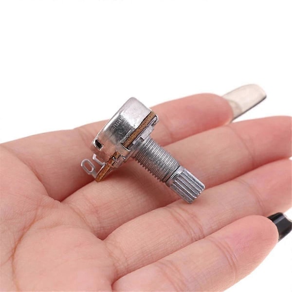 A500K Potentiometer Spline Liten Pot Elgitarr Bas Effektförstärkare Ton Volym 18mm
