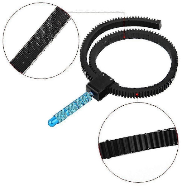 Til SLR DSLR kamera tilbehør justerbar gummi follow focus gear ring bælte med aluminiumslegering greb til DSLR videokamera Banmo