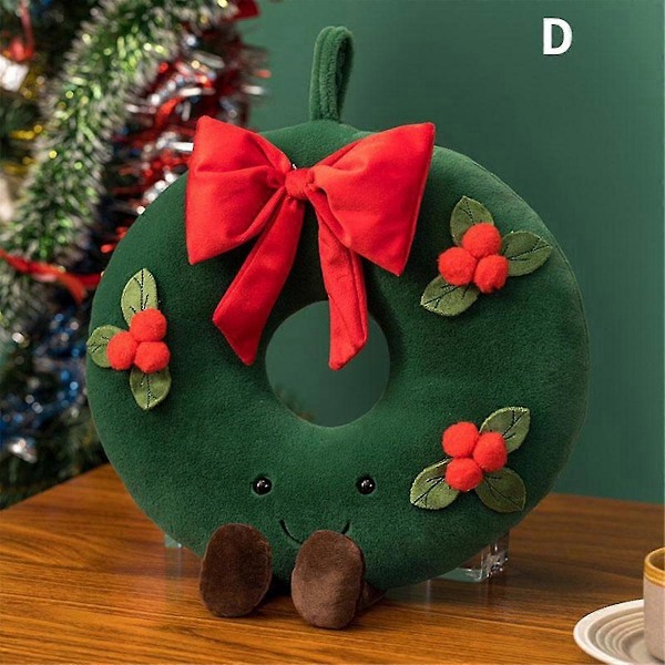 Jul Ny Plysch Kudde Fylld Chokladkaka Husform Dekor Kudde Söt Rolig Julgran Festdekor Docka A Banmo