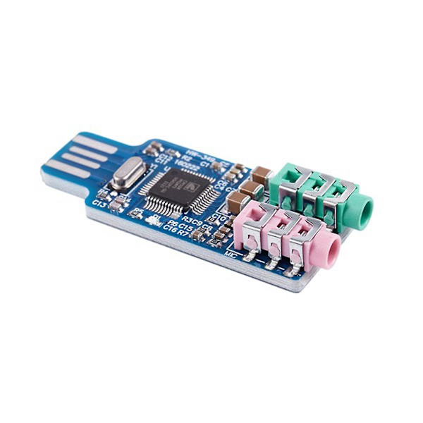 2 kpl Ilmainen Ohjain Usb Äänikortti Cm108 Usb Äänikortti Siru Sininen
