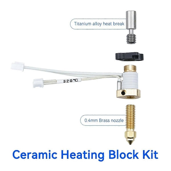 Keramisk Uppvärmningsblock 320C Hög Temp Hög Flöde 600mm/S Hög Hastighet Utskrift 60W Uppvärmning för K1/K1 MAX 3D-skrivare, A