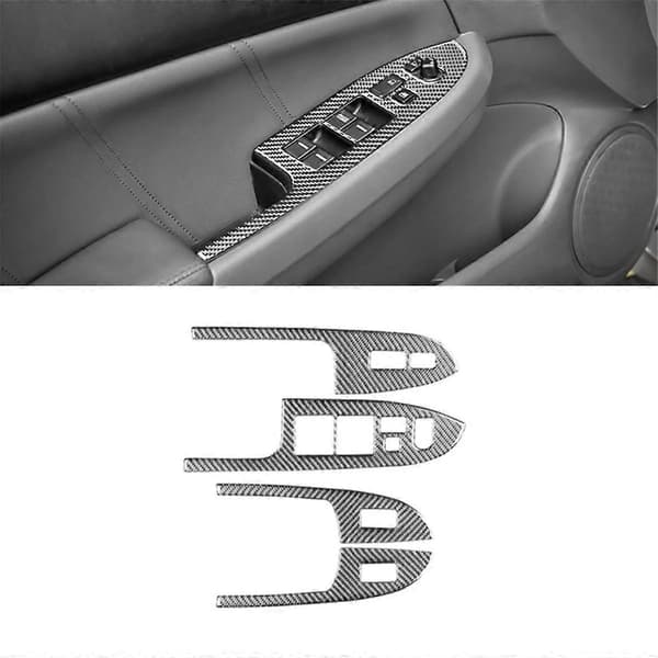 Til Accord 2003-2007 LHD Kulfiber Vindue Lift Switch Knappen Panel Interiør Tilbehør