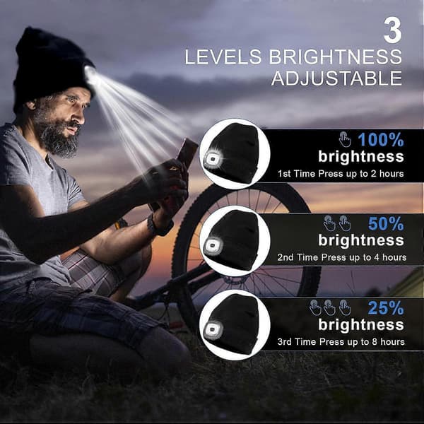 LED Lysende Lue - USB Oppladbar Hodelykt
