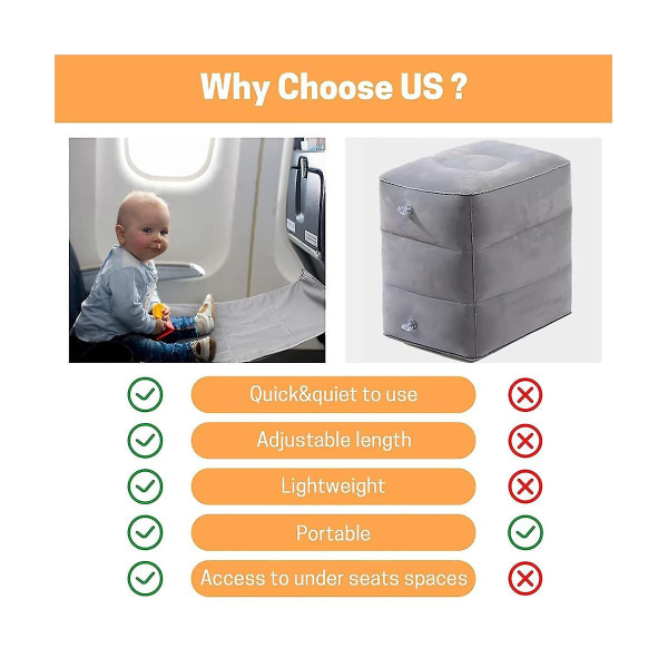 Toddler Flygplan Resesäng, Flygplan Fotstöd Kudde Förlängare För Barn, Barn Flygplan Travel Esse