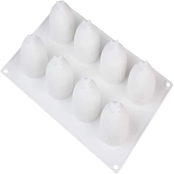 8 Håls Ägg Silikonform Äggform Chokladform Silikon Bakplåt Baka Bakform Muffin Form6417242330019