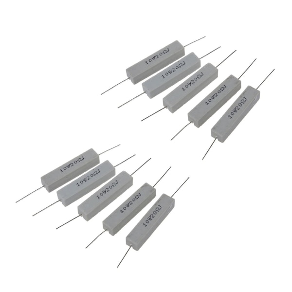 5x 10w 20 Ohm 5% Wirewound Ceramic Cement Resistor 10 Watt