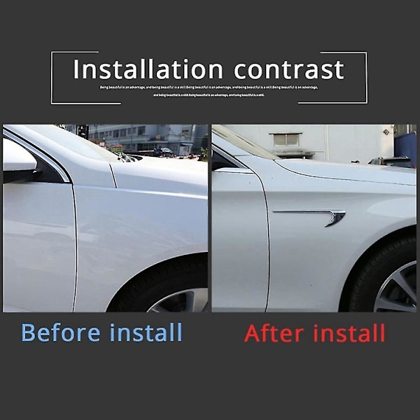 1 par bilstyling sideuttak trim for C E Glc klasse W205 W213 E63s blad klistremerke B