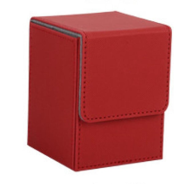 Korteske Deck Box Sleeved Card Deck Game Box For Yugioh Permer: 100+, rød