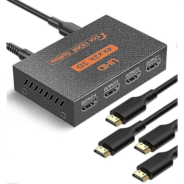 2025 Ny HDMI-splitter 1 in 4 ut 4-vägs HDMI-distribution Stöder 3D 4K 1080P HDMI-splitter 1X4 HDMI-splitter