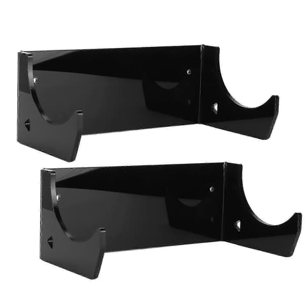 Skateboard Snowboard Væghylde Hænger Display Opbevaringsreol Organizer Sort 2 stk