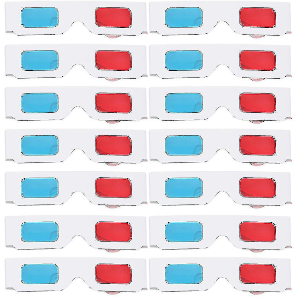 100pcs 3d Glasses Universal Kids Adults Red And Blue 3d Game Glasses Movie Glasses Anaglyph Cardboard Glasses For Home