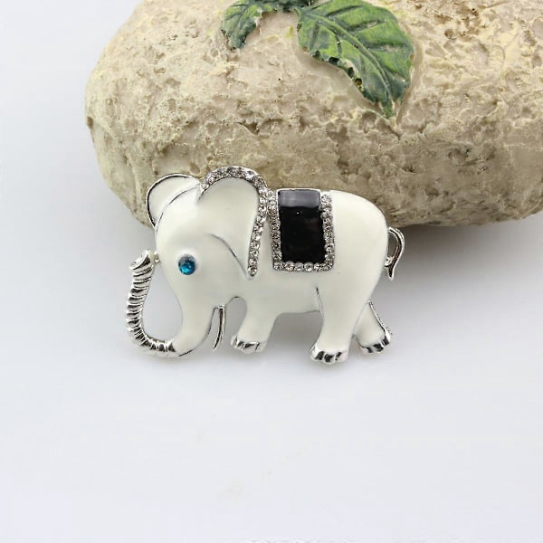 Broschnål Mode Elefant Rhinestone Inlagd Kläder Kavajnål Smyckesgåva