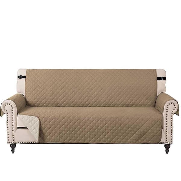 Setetrekk til sofa, vanntette sofatrekk, sofatrekk med armlener, sofabeskyttelse, sofatrekk for katter og hunder, Khaki281*190cm
