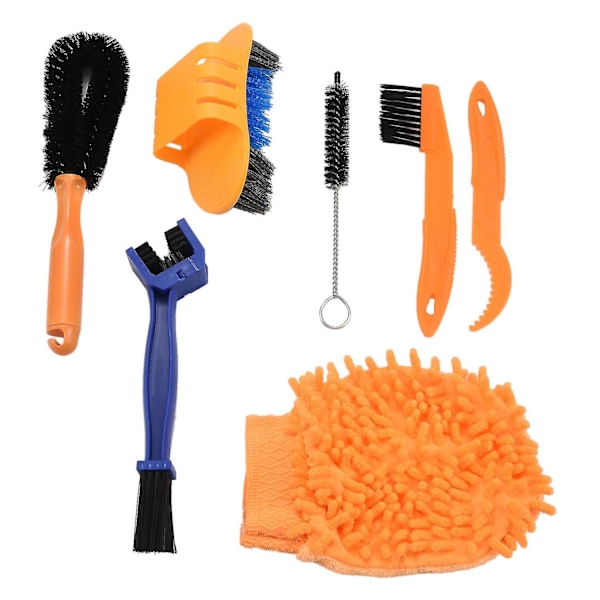 7pcs/set Mountain Bike Cleaning Tool Cycling Tire Brush