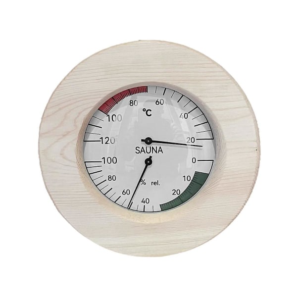 Bastutermometer Hygrometer Analog gjord av trä (, al eller .- Noble Set