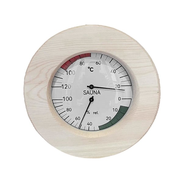 Sauna Termometer Hygrometer Analog Lavet Af Træ (, Alder Eller .- Noble Sauna Tilbehør Sæt