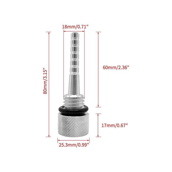 Biltuning tilbehør Aluminium Magnetisk for 3500W Inverter Motor med O-Ring - Sølv