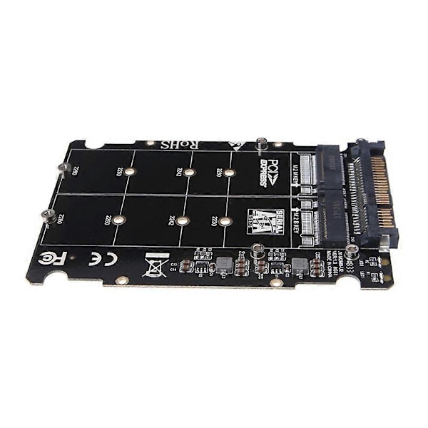 M.2 SSD till U.2 Adapter 2-i-1 M.2 NVMe och SATA-buss Ngff SSD till PCI-E U.2 SFF-8639 Adapter Pcie M2 Ad