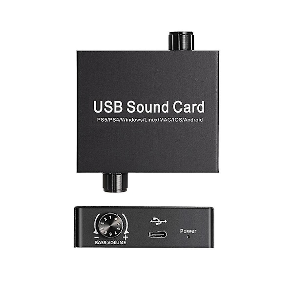 Usb-c Lydkort Ekstern 3.5mm Mikrofon Lydadapter Lydkort For PC Laptop Headset Usb Lydkort