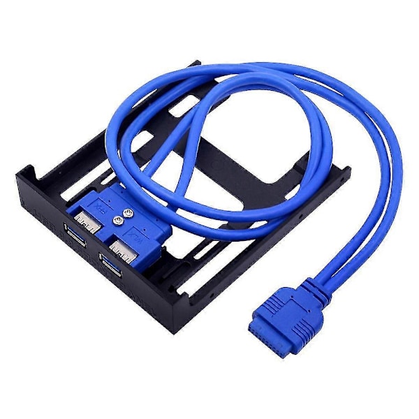 2 Portar USB 3.0 Frontpaneladapter Plastfäste För PC-dator