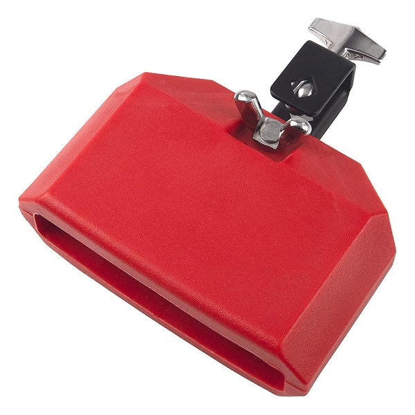 5 tommers Jam Block, Plast Musikk Percussion Block Kompatibel med Latin Trommeinstrument (Rød)