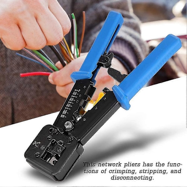 6p/8p Verkkokaapelin puristustyökalu, Rj45-puristustyökalu johtojen puristustyökalusarja, modulaarinen Telecom 3-in-1 Rj45-puristustyökalu verkkokaapelipihdit räikkäpuristin Fo