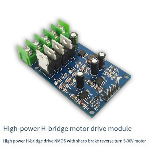 H-Brygga Motordrivare Nmos med Nödbroms Framåt Bakåt 5-30V Modul EG2104 Motordrivarmodul