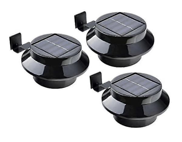 Solar Tagrendelys / Sæt med 3 / Sort eller Hvid / Trådløs