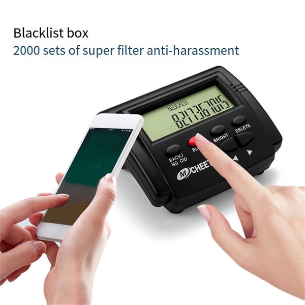 Call Blocker 2000 Group High Capacity Call Blocker med LCD-skärm Anti-Obesvär Inkommande samtal Telefonblockerare