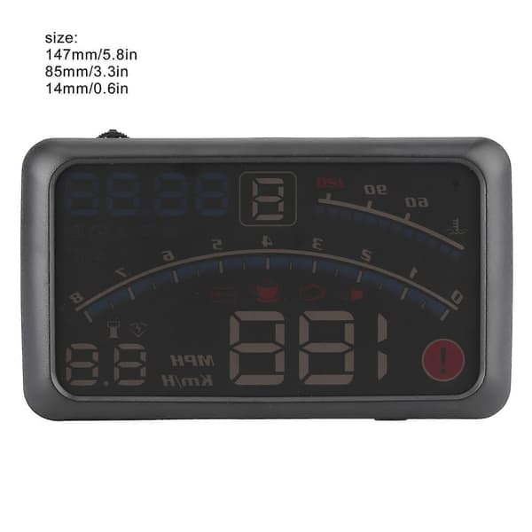 5,5 tommers bilprojektor Head-Up Display sett OBD2 HUD Frontrute kjøreinformasjon E4 Universal