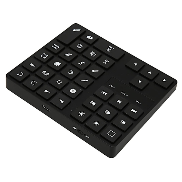 Mini Tegnetastatur med 35 Taster Ergonomisk Enhåndsgenvej til iOS og macOS