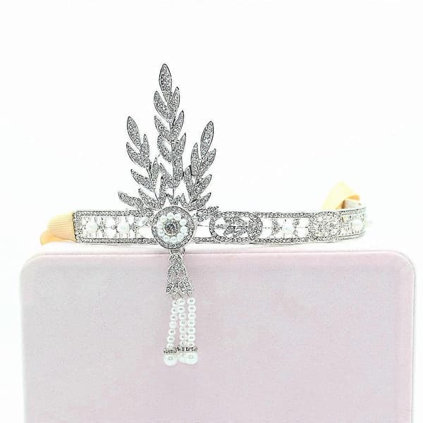 Rhinestone Blad Bryllup Tiara Hodebånd
