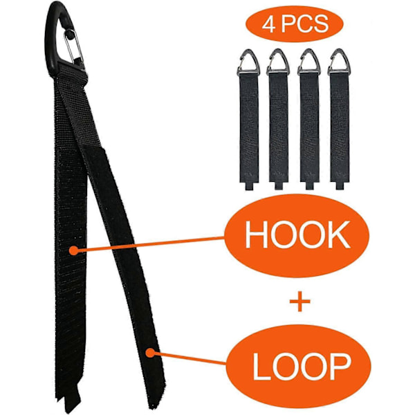 Forlængerledning Holder Organizer (4 stk L), Forlængerledning Hanger til Garage Organisation og Opbevaring, 16-tommer Heavy Duty Opbevaringsrem til Forlængerledning