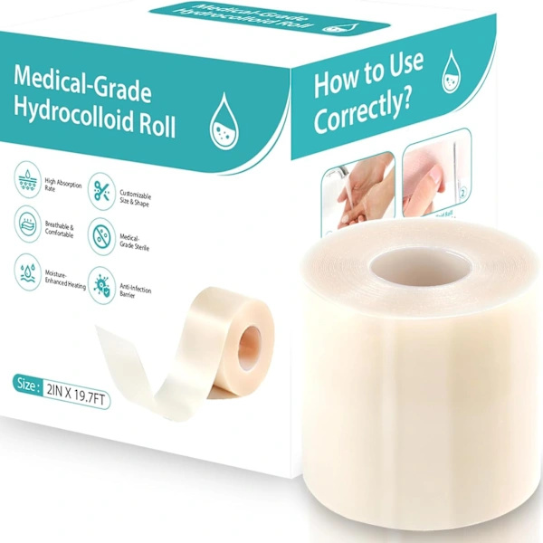2m Large Hydrocolloid Dressing Roll, Flexible and Skin-Friendly Hydrocolloid Patch Tape, Waterproof Hydrocolloid