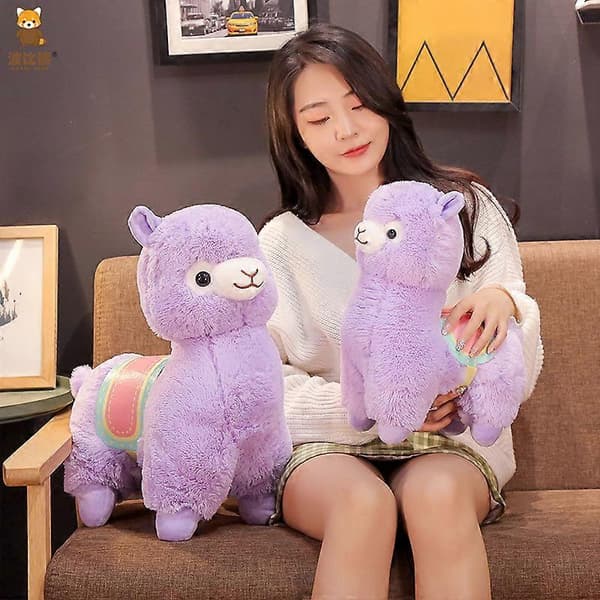 Lama Alpaca Udstoppede Dyr Stor Dukke Plys Krammepude Blød