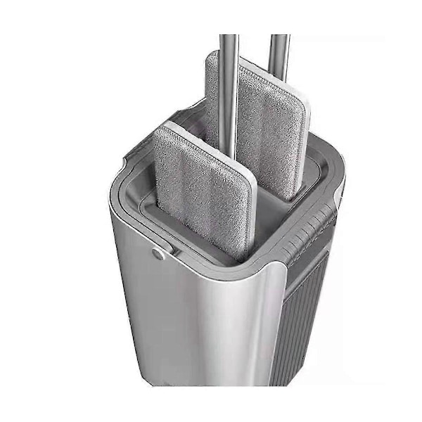 Golvmopp och hinkset Platt Pressmopp Hinkar Mikrofiberdynor Hushåll Trägolvsrengöring Flexibla Moppar