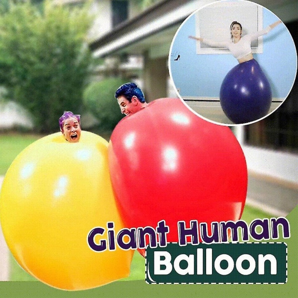 72 tum gigantisk mänsklig ballong rund klättring i ballong Tjock latexballong för bröllopsfödelsedagsevenemang