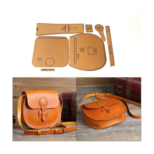 Gör-det-själv-läderverktygssats Kraft-handväska Symönster Gör-det-själv handgjorda hantverksmall Färdig produktstorlek