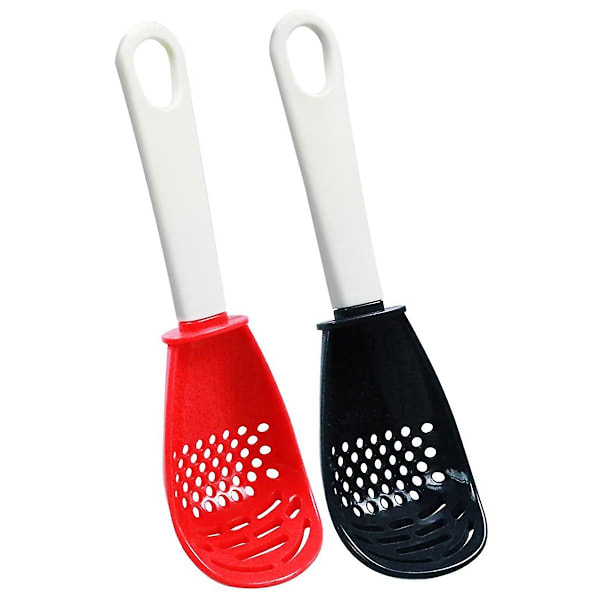 Multifunctional Cooking Spoon, Skimmer Scoop Colander Strainer Grater Masher, Non-Stick,Heat-Resist